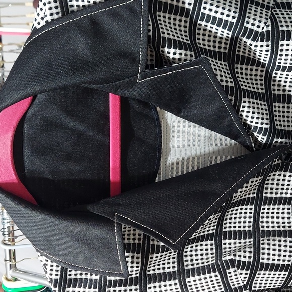 🟢 Black and white polyester jacket - Picture 2 of 6